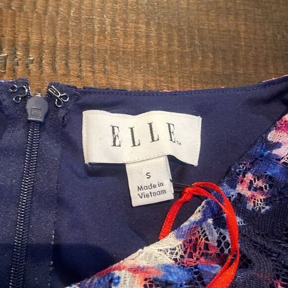 Multicolored Asymmetrical A-line lace dress  Wedding Guest or Easter Sunday SM - Picture 8 of 9